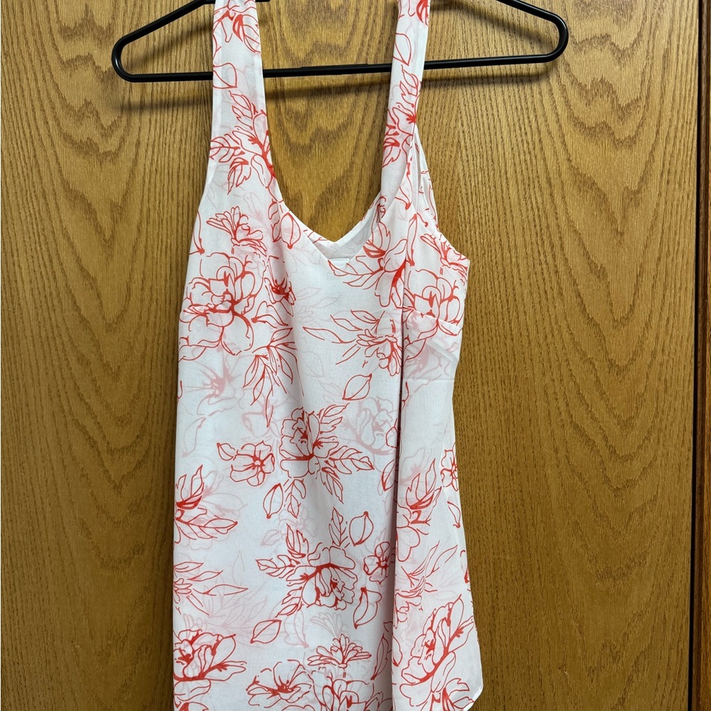 CAbi Red Floral Camisole Top